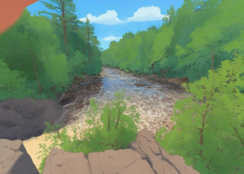 LaSalle Falls & Hiking Trail, Florence, County, WI…