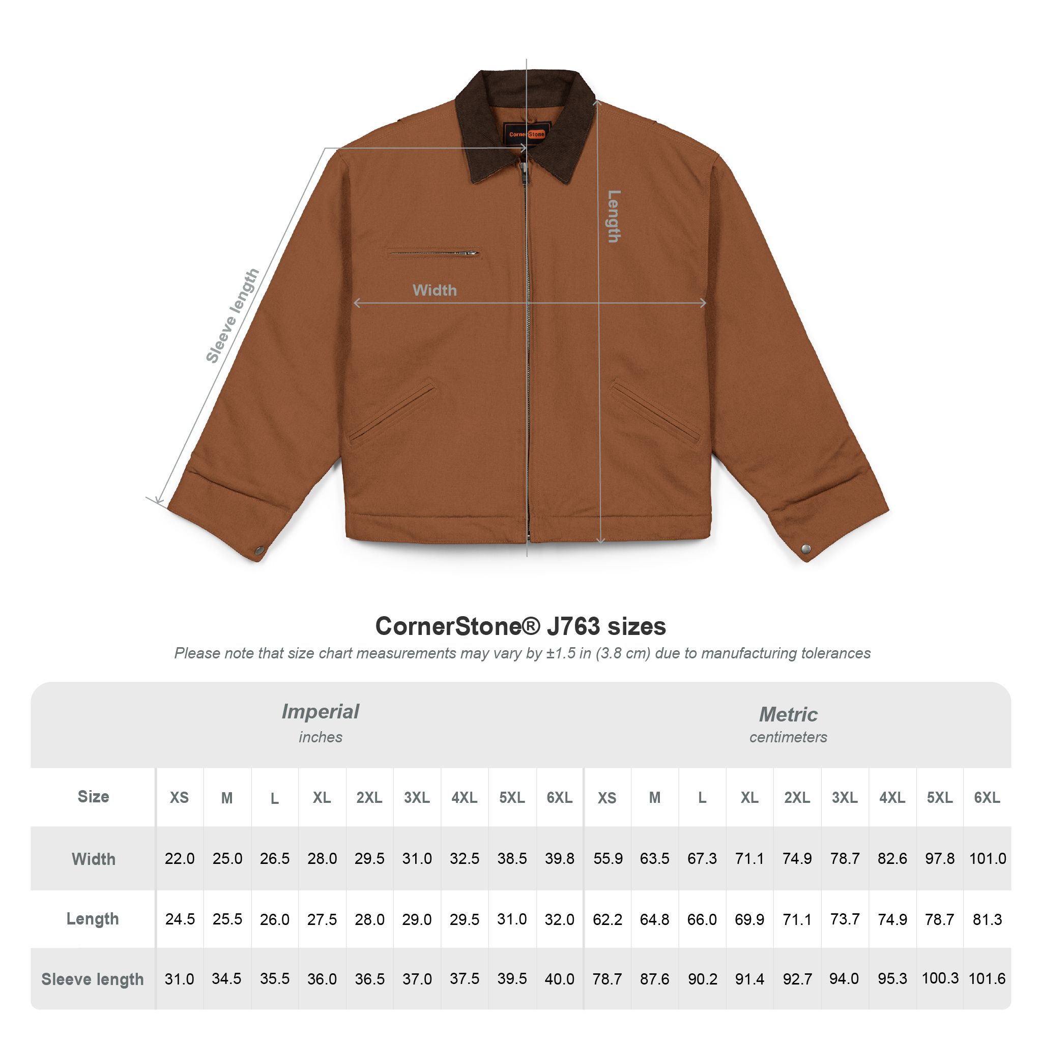 CornerStone® Unisex Duck Cloth Work Jacket - Image 16